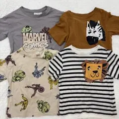 a*a様 H&M Tシャツ4枚セット マーベル　動物　90