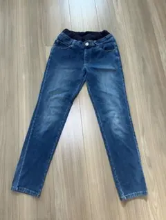 デニムブルー スリムフィット 長ズボン