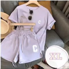 半袖 セットアップ ショートパンツ XL パジャマ スポーツ ルームウェア