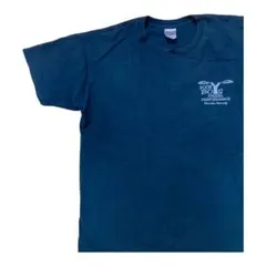 半袖Tシャツ  アメリカ古着 ビンテージ Lサイズ ギルダン ネイビー 企業ロゴ