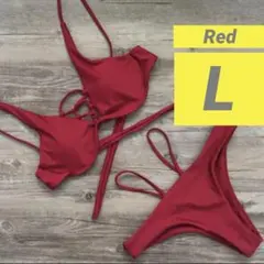 三角ビキニ 海外インポート ビーチ リゾート 旅行 海 プール #赤 #L