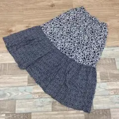 ＠お121　アメリカンホリック　スカートMブルー/花柄