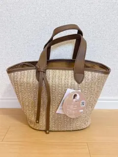 新品【しまむら】tal by yumi トートバッグ かごバッグ ブラウンのサムネイル