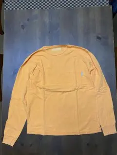 GOOD ENOUGH オレンジ ロンT 胸ポケットバックロゴ入りメンズMのサムネイル