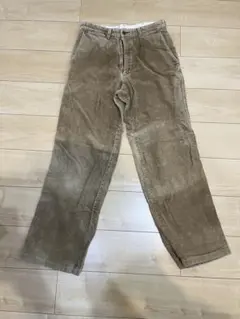 古着 太畝コーデュロイパンツ ベージュ ワイド ストレート L相当
