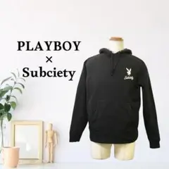 zk187【F】PLAYBOY×Subciety スウェット フード付き