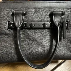 COACH ブラック レザー ハンドバッグ