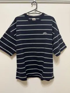 フルーツオブザルーム　 シャツ　ネイビー　ストライプ　ボーダー　S