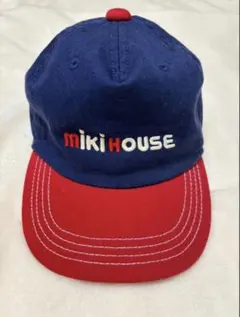 miki HOUSE 刺繍ロゴキャップ　Sサイズ　ネイビー&レッド