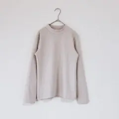 【美品】GLACIER◆リブ調長袖トップス◆ベージュ◆M