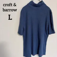 croft & barrow 【L】ダークブルー ハイネックセーター