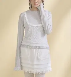 【完売品】lace layered long tee