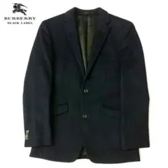 バーバリーブラックレーベル 最高級カシミア混紡ウール2Bテーラードジャケット L