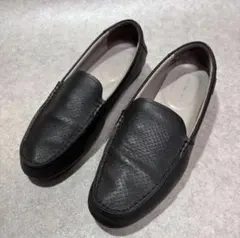 ヒミコ モカシン ローファー パンチングレザー ブラックのサムネイル