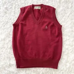 マンシングウェア ベスト ボルドー 毛100% レトロ ゴルフ