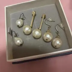 可愛いパールピアス 3点セット