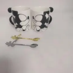 未使用　フランフラン　ミッキー&ミニーマグカップ　スプーン付き