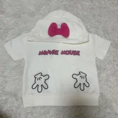 新品 ディズニー ミニー キッズ トップス 半袖パーカー 夏物 90cm 綿