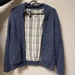 L.L.Bean ネイビー ジップニット