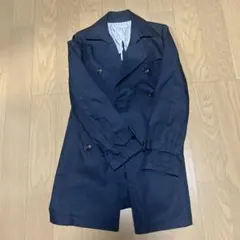 ネイビー トレンチコート ダブルブレスト