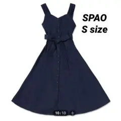 spao ロングビスチェワンピース ネイビー