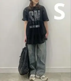 GUジーユー 美品バレルレッグジーンズ丈標準S 67BLUE