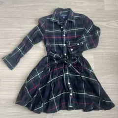 Polo Ralph Lauren チェック柄長袖ワンピース ５歳110cm