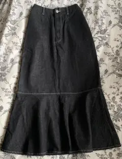 RETRO GIRL デニムマーメイドスカート ブラック