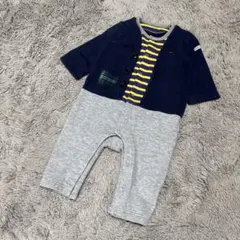 ミキハウス 重ね着風ロンパース 刺繍