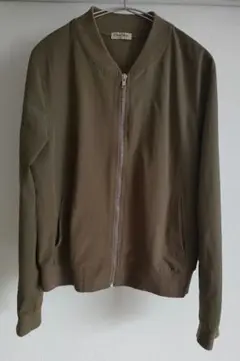 極美品【MA1好きな方にも】　　　　　　　　　　 カーキ色 ジッパー付きブルゾン