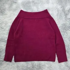 美品✨アンタイトル✨カシミヤ混 オフショル ニット 2 ボルドー ワイン 