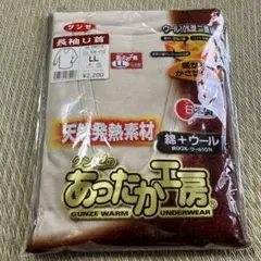 グンゼ　ウール混天然発熱糸使用　あったか工房 長袖U首シャツ LL