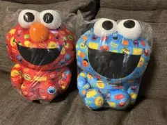 セサミストリート 総柄BIGぬいぐるみ エルモ クッキーモンスター ２種セット