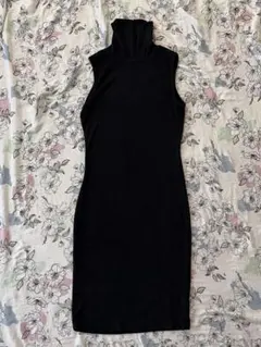 SHEIN ノースリーブタイトワンピース Sサイズ 黒 新品未使用のサムネイル
