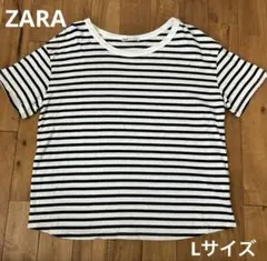 ZARA ボーダーTシャツ Lサイズのサムネイル