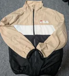 FILA ジップアップジャケット ベージュ/ホワイト/ブラック
