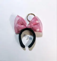 ディズニー ミニーリボンカチューシャ キーホルダー ピンクのサムネイル