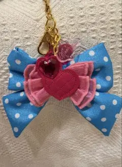 ミニーマウス パルパルーザ キーチェーン 青 リボン