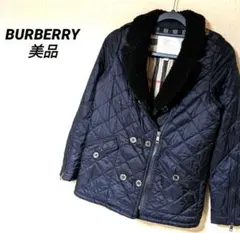 バーバリー　キルティングジャケット　ノバチェック　中綿コート　150　美品