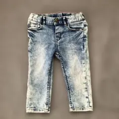 H&Mキッズ ケミカルウォッシュ デニムパンツ80