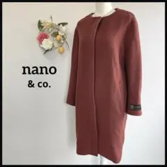 ☆定価37800円☆ナノユニバース ノーカラーコート マンテコ ボルドー Sのサムネイル