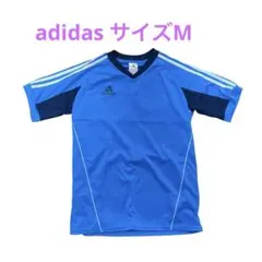 adidas アディダス スポーツシャツ 半袖 トレーニングウェア ブルー M