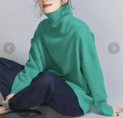 BEAUTY&YOUTH ウールカシミヤ アクアタートルネックニットプルオーバー