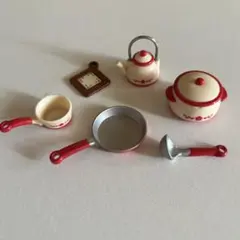 初期 シルバニアファミリー 小物 ミニチュア キッチングリルセット 調理器具