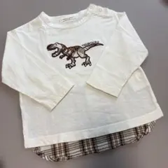 恐竜刺繍付き長袖Tシャツ　ロンTのサムネイル
