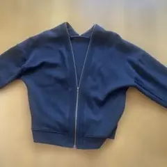 スコットクラブ　soeur7 ネイビー ジップアップ Vネック ジャケット