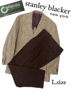 【stanley blacker】チェック柄テーラードジャケットパンツL寸s90