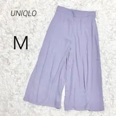 ユニクロ UNIQLO シフォンスリットスカートパンツ とろみ ウエストゴム