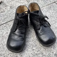 黒いレースアップフォーマルシューズ　ショパン　22センチ