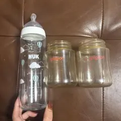 NUKとPigeon母乳実感哺乳瓶3本セット
